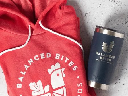 Red Hoodie and Navy YETI Tumbler For Sale