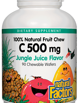 VITAMIN C 500 MG Tropical Flavor, 90 CHEW WAFERS Cheap