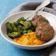 Jalapeño Bacon Burgers with Broccoli & Mashed Sweet Potatoes Cheap