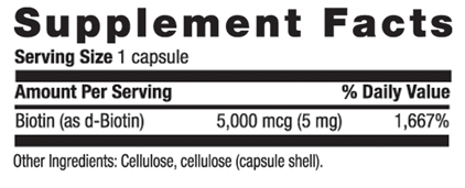 HIGH POTENCY BIOTIN 5 MG, VCAPS For Sale