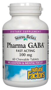 STRESS-RELAX PHARMA GABA 100 MG TROPICAL FRUIT FLAVOR, CHEW TAB Cheap