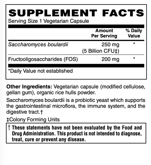 Saccharomyces Boulardii, 90 vcaps (new) Online Sale