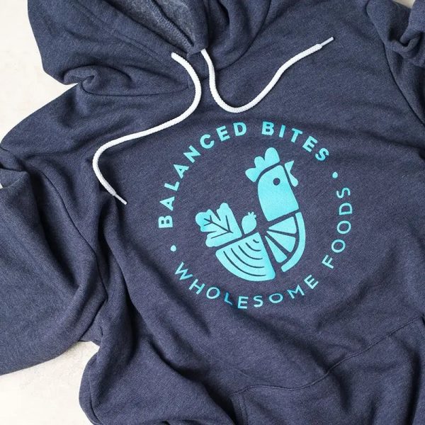 Balanced Bites Logo Screen Printed Hoodie For Discount