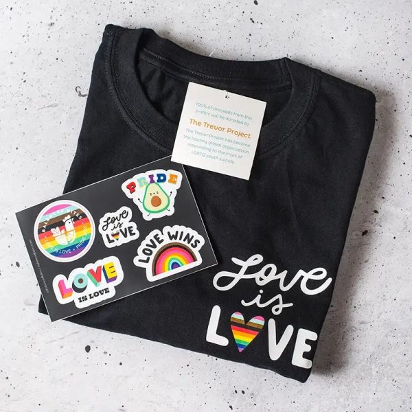 “Love is Love” Pride 2021 T-Shirt & Sticker Sheet Discount