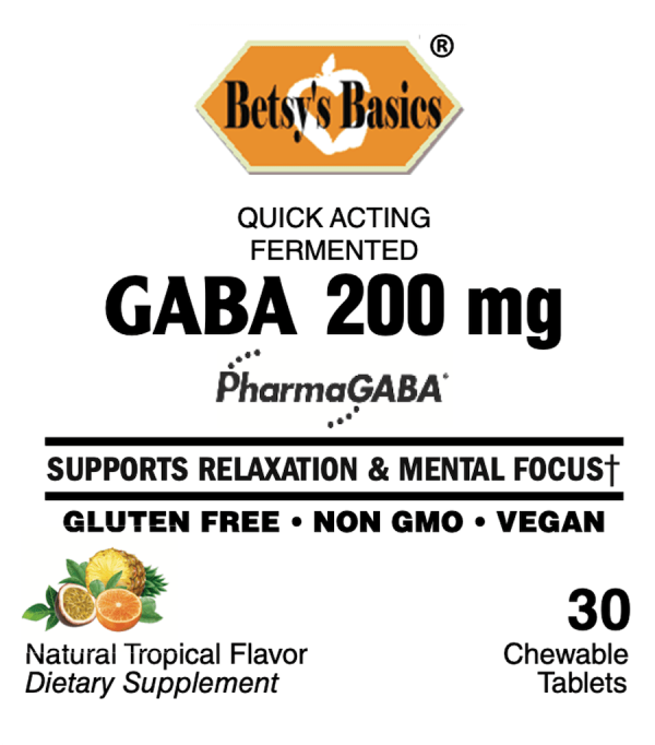 GABA 200 mg, 30 chew tabs Fashion