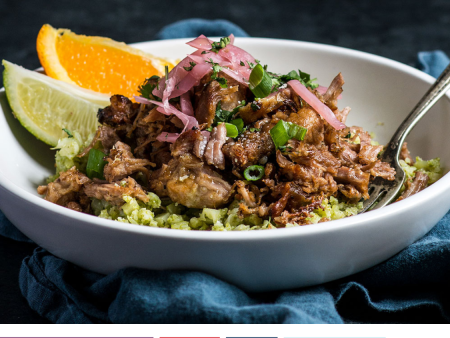 Pork Shoulder Carnitas over Green Cauliflower Rice with Pickled Onions Discount