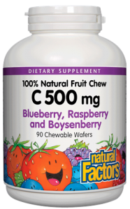 VITAMIN C 500 MG BLUEBERRY, RASPBERRY AND BOYSENBERRY, 90 CHEW WAFERS For Sale