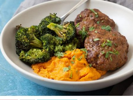 Jalapeño Bacon Burgers with Broccoli & Mashed Sweet Potatoes Cheap