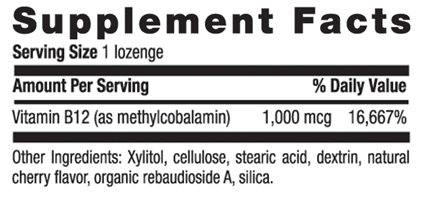 METHYL B-12 LOZENGES 1000 MCG CHERRY FLAVOR, 60 LOZ Online Sale