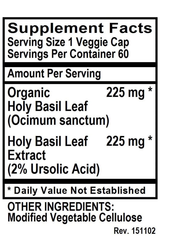 Holy Basil, 60 vcap Online now