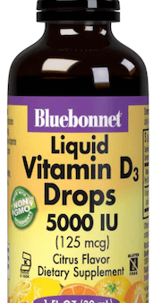 Liquid Vitamin D3 Drops 5000 IU (125 mcg), 1 fl oz Supply