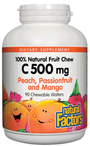 VITAMIN C 500 MG PEACH, PASSIONFRUIT AND MANGO, 90 CHEW WAFERS Cheap