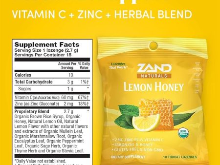 Organic Lemon Honey Immunity Lozenges Supply