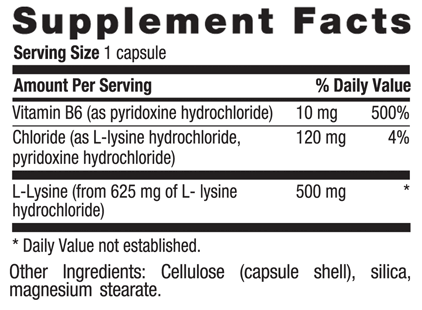 L-LYSINE CAPS 500 MG, 100 CAPS Online