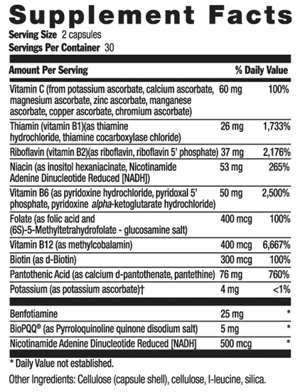 Coenzyme B-Complex Advanced, vcaps Supply