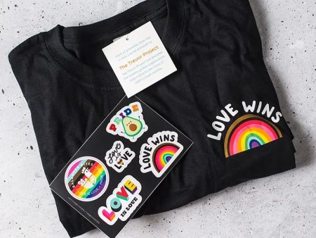 “LOVE WINS” Pride 2021 T-Shirt & Sticker Sheet Sale