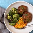 Jalapeño Bacon Burgers with Broccoli & Mashed Sweet Potatoes Cheap