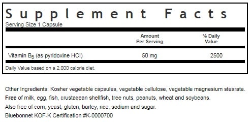 VITAMIN B6 50 MG, 90 VCAP Cheap