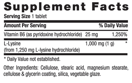 L-LYSINE 1000 MG, 100 TAB For Cheap