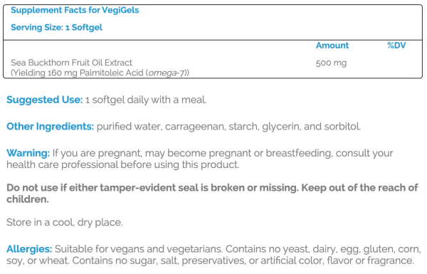Omega-7 Sea Buckthorn Fruit Oil, sgels  (SN2554) For Cheap