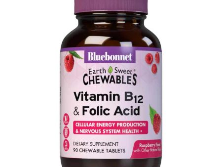 Earthsweet Chewables Vitamin B12 & Folic Acid Natural Raspberry Flavor, chew tabs on Sale