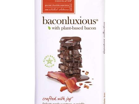 baconluxious with plant-based bacon Chocolate Bar For Sale