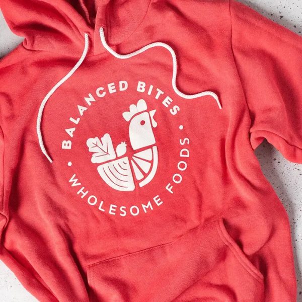 Balanced Bites Logo Screen Printed Hoodie For Discount